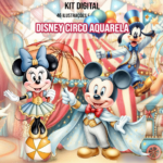 Kit Digital Disney Circo Aquarela