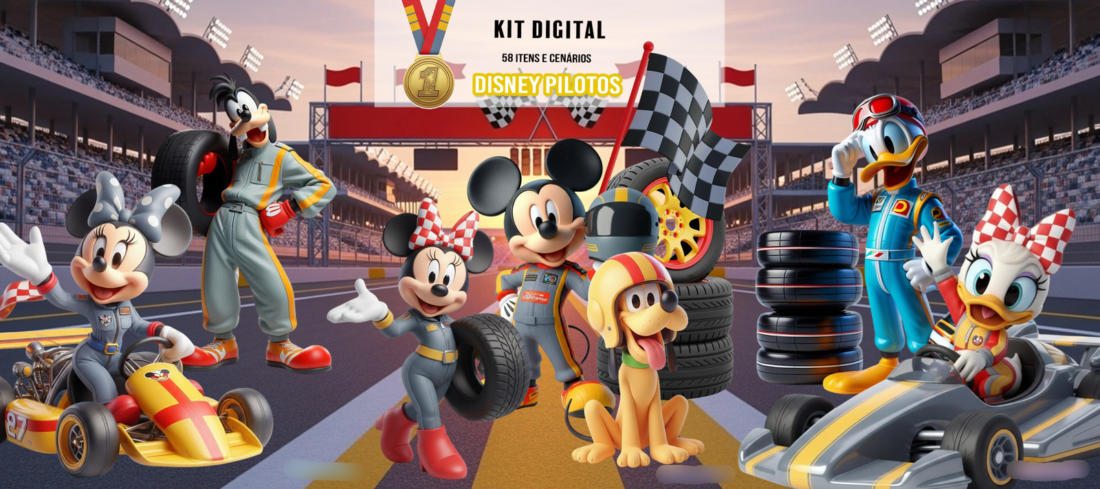 Disney Pilotos Kit Digital Disney Pilotos Corrida - Imagem 1