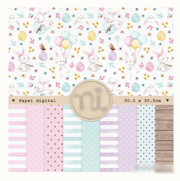 Doce Pascoa PP Kit Digital papeis doce páscoa - Imagem 1