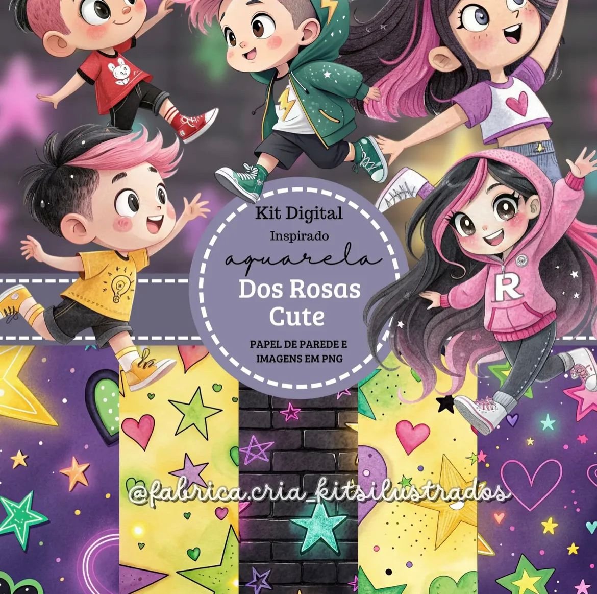 Dos Rosas Cute - Emily Vick Kit Digital Dos Rosas Emily Vick - Imagem 1