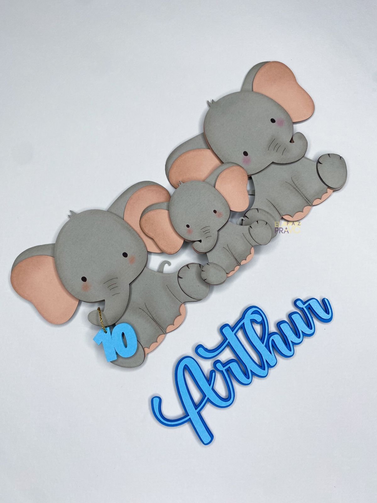 Elefantinhos Arquivo Topo de Bolo Elefantinhos - Imagem 1