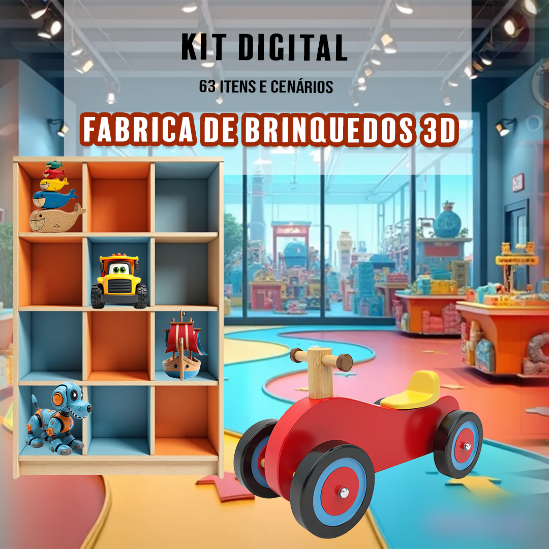 FABRICA DE BRINQUEDOS 3D Kit Digital Fábrica de Brinquedos - Imagem 1