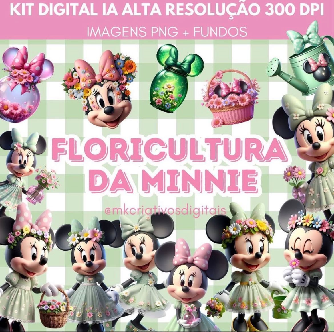 FLORICULTURA DA MINNIE Kit Digital FLORICULTURA DA MINNIE - Imagem 1