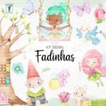 Kit Digital Fadinhas Aquarela