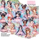 Kit Digital Fadinhas Aquarela