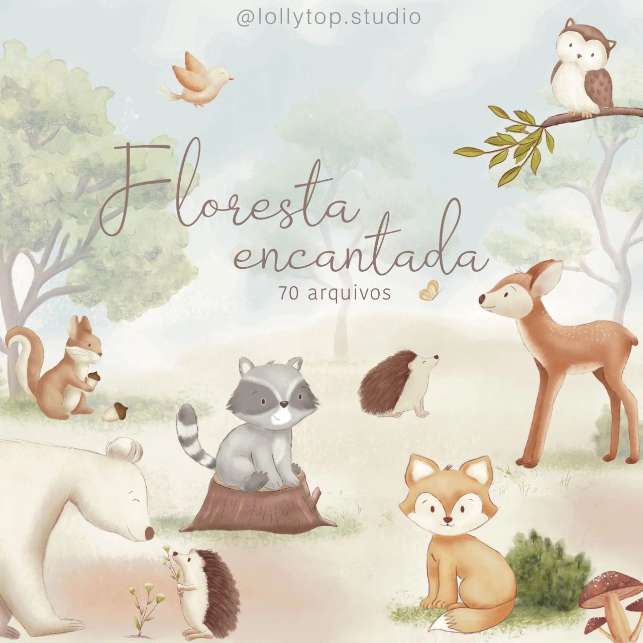 Floresta Encantada Kit Digital Floresta Encantada - Imagem 1