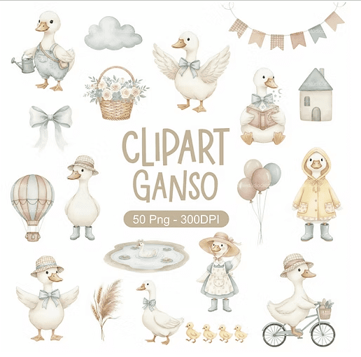 GANSO AQUARELA Kit Digital GANSO AQUARELA - Imagem 1