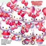 Kit Digital Hello Kitty Vermelha