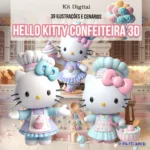 Kit Digital  Hello Kitty Confeitaria