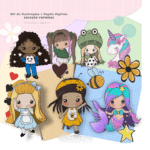 Kit Digital ilustrações fofinhas