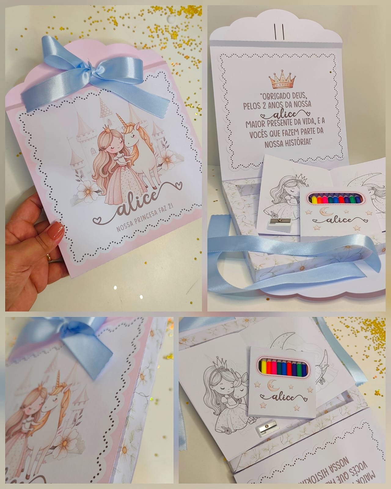 KIT COLORIR 1 Arquivo de Corte Pasta Colorir Princesa Unicórnio - Imagem 1