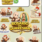 Kit Digital Figurinhas Rosario da Quaresma