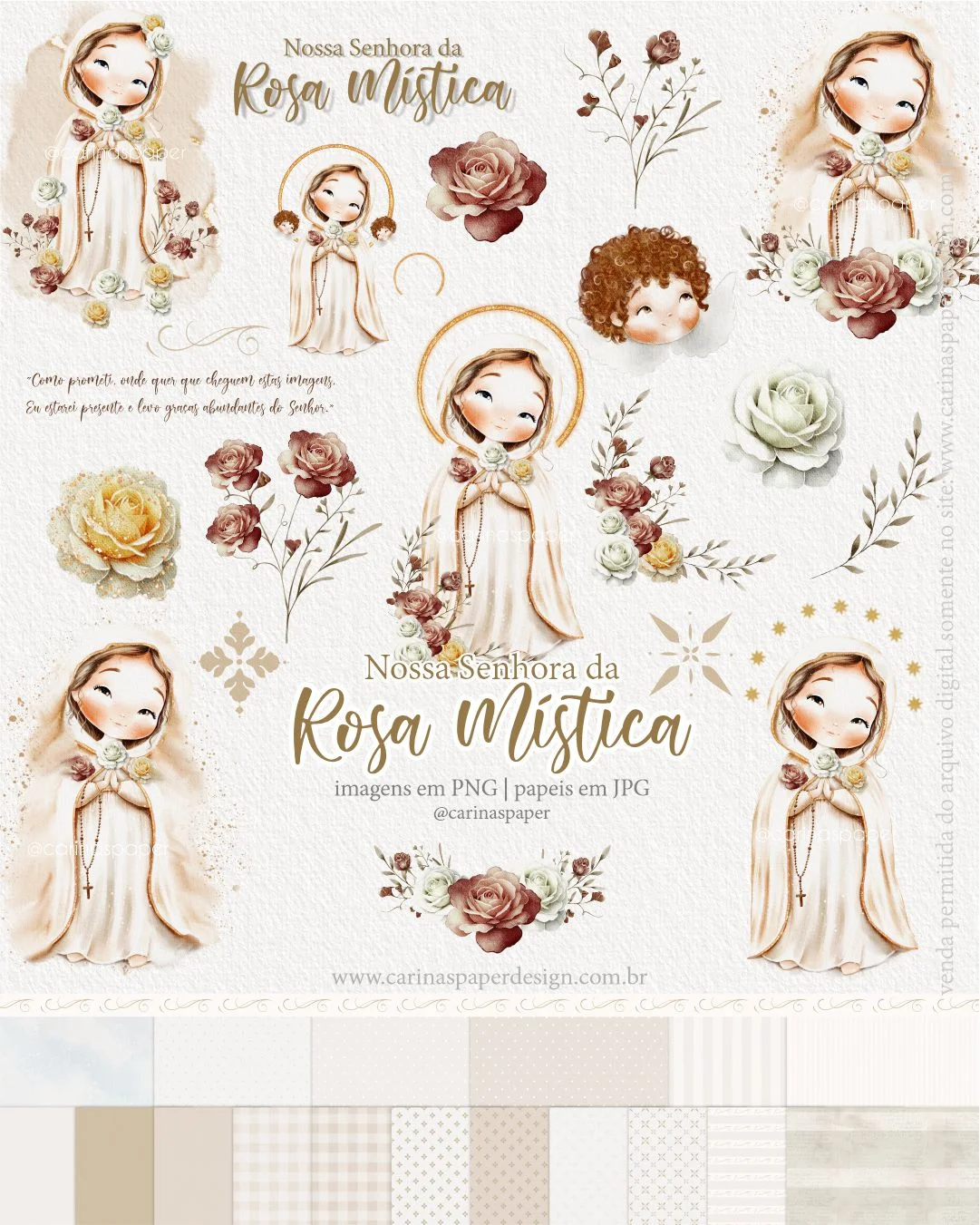KIT DIGITAL NOSSA SENHORA DA ROSA MÍSTICA Kit Digital Nossa Senhora da Rosa Mística - Imagem 1