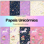 Kit Digital Papeis Unicornio