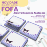 Arquivo Bloquinhos Kuromi 9,5x9,5