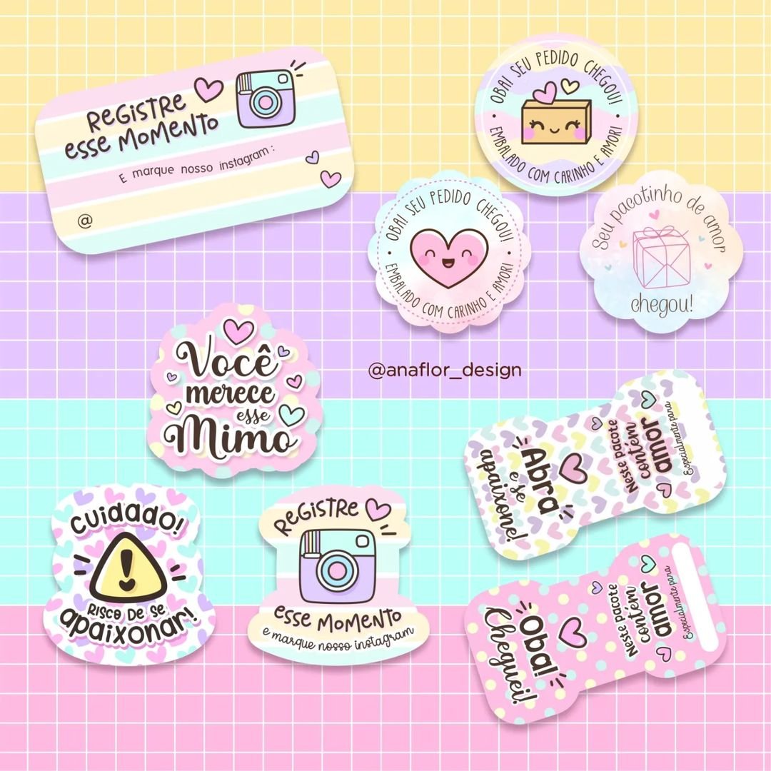 Kit Adesivos Kit Digital Tags Adesivos Produto - Imagem 1