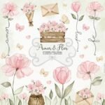 Kit Digital Amor e Flor - floral delicado