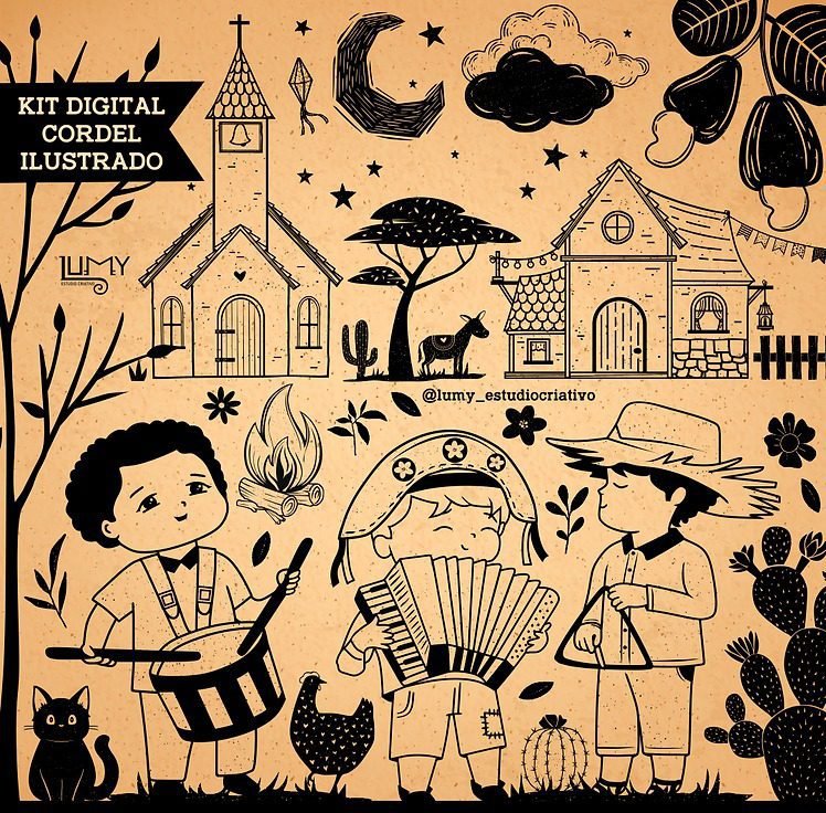 Kit Digital - Cordel Ilustrado Kit Digital Cordel Ilustrado - Imagem 1