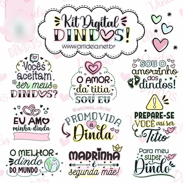 Kit Digital DINDOS Art Ideia Kit Digital Dindos e Titios - Imagem 1