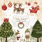 Kit Digital Feliz Natal Aquarela