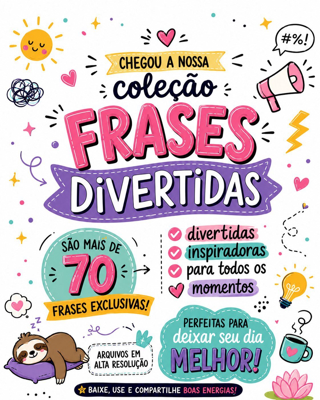 Kit Digital Frases Divertidas Kit Digital Frases Divertidas - Imagem 1