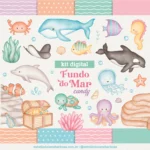 Kit digital fundo do mar vandy