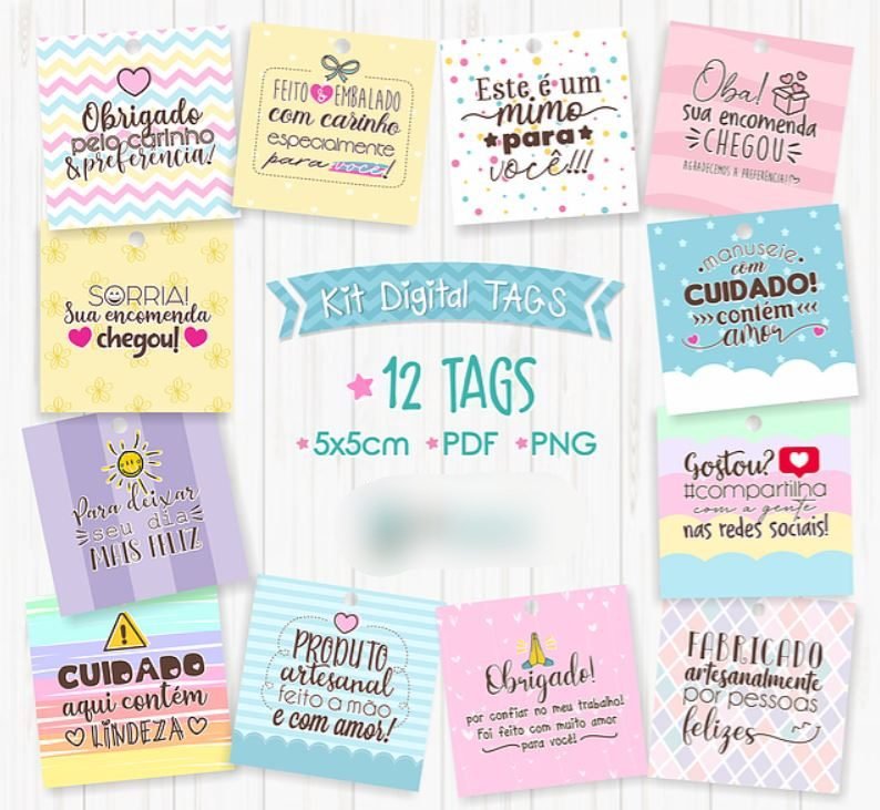 Kit Digital TAGS Art Ideia Kit Digital Tags - Imagem 1