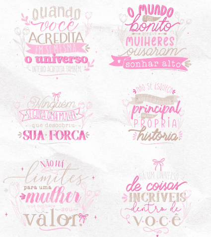 LETTERING - Manifesto Feminino Kit Digital Manifesto Feminino - Imagem 1