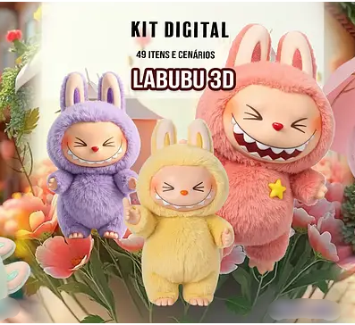 Labubu 3D Kit Digital Labubu 3D - Imagem 1