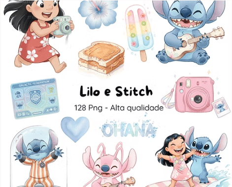 Lilo & Stitch Kit Digital Lilo & Stitch - Imagem 1