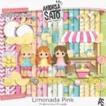 Kit Digital Papeis Limonada Pink