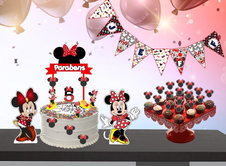 MINNIE 43 Arquivo de Corte Minnie Vermelha 43 - Imagem 1