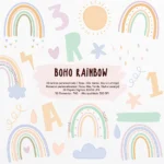 Kit Digital Boho Rainbow