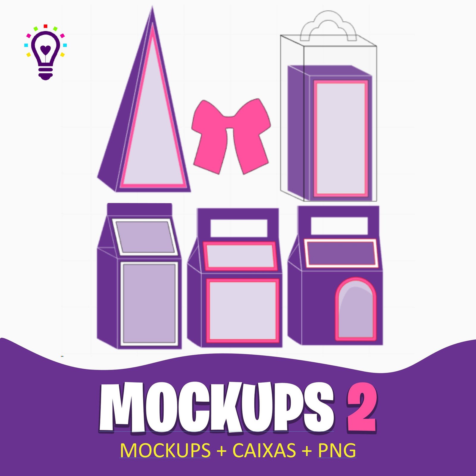 MOCKUPS 2 Arquivo de Corte Caixas Acetato Mockups 2 - Imagem 1