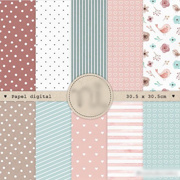 Mãe pp Kit Digital papeis dia das mães - Imagem 1