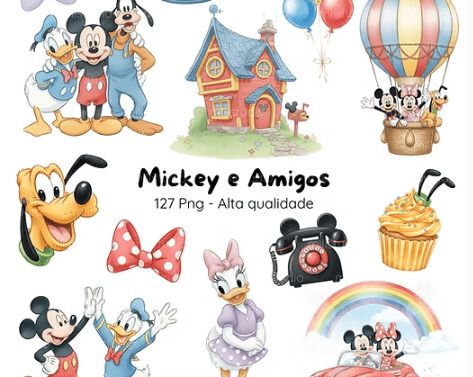 Mickey e Amigos Kit Digital Mickey e Amigos - Imagem 1