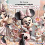 Kit Digital Minnie Jardim 3D