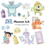 Kit Digital Monstros SA Aquarela