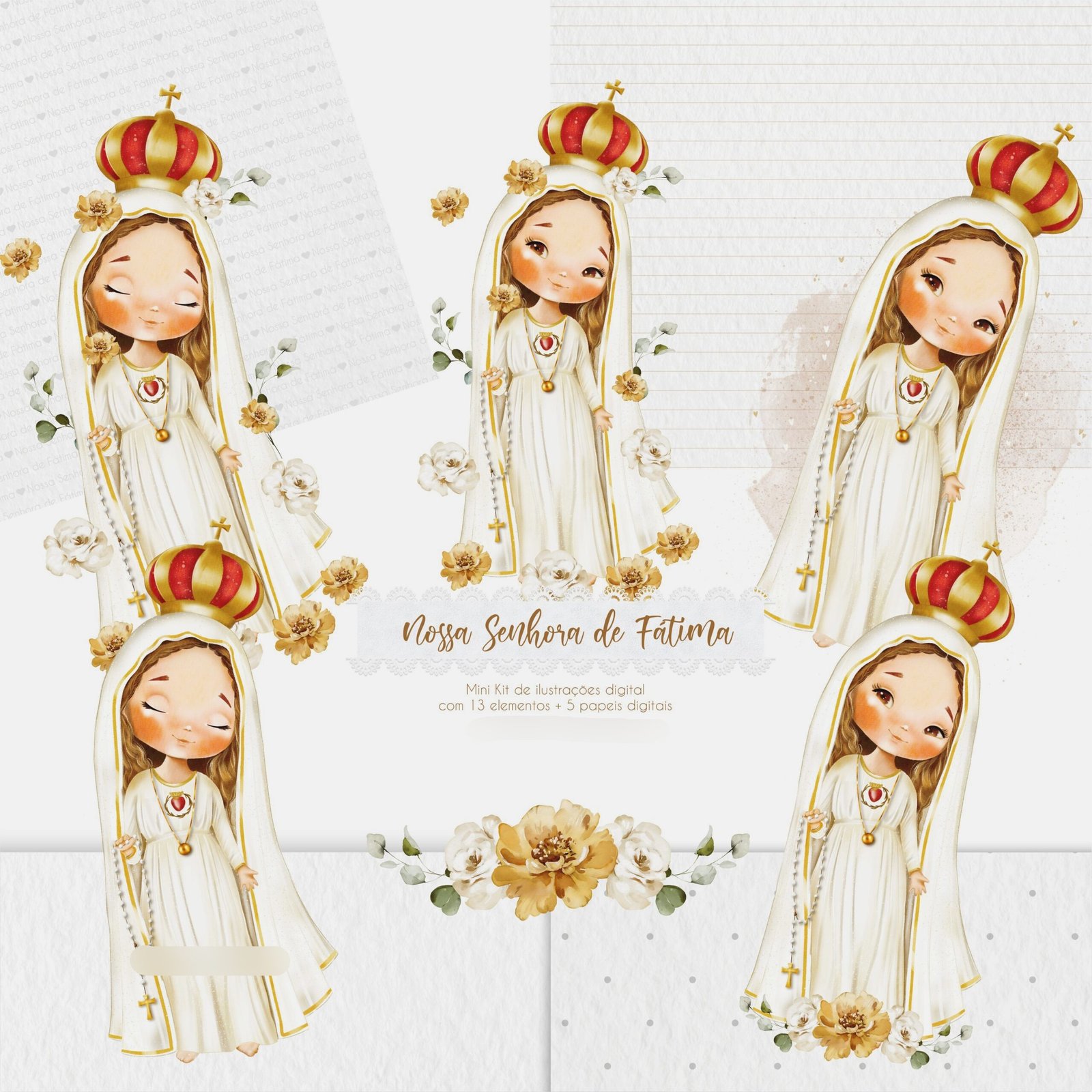 Nossa Senhora Fatima Kit Digital Nossa Senhora Fatima - Imagem 1