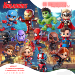 Kit Digital Os Vingadores Cute 3D
