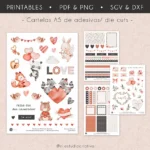 Kit Digital adesivos dia dos namorados com amor