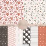 Kit Digital dia dos namorados papeis com amor