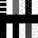 Kit Digital Papéis Básicos Branco e Preto Scandinavo