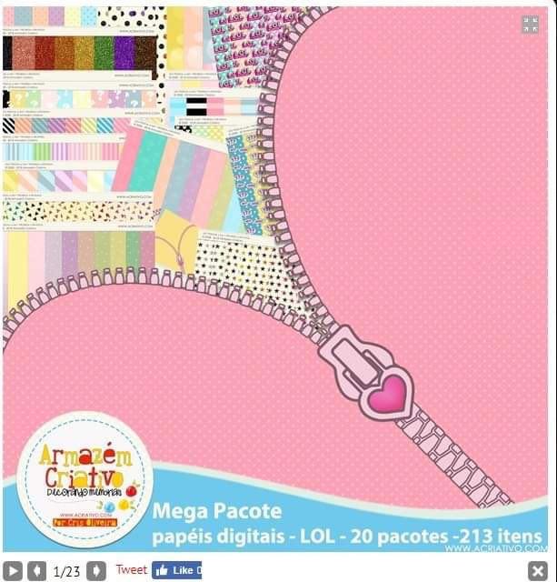 Papel Digital Lol Kit Digital Papeis Lol - Imagem 1