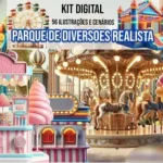 Kit Digital Parque de Diversões Realista