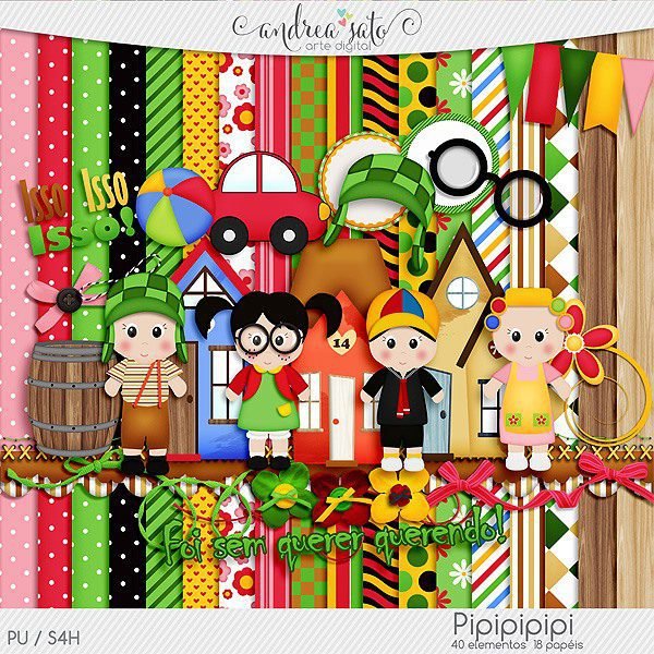 Pipipipipi Kit Digital Papeis Chaves Pipipi - Imagem 1