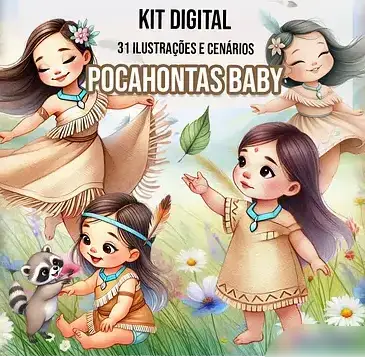 Pocahontas Baby Kit Digital Pocahontas Baby - Imagem 1