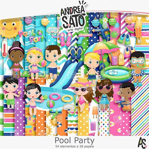 PoolParty Kit Digital Papeis Poll Party - Imagem 1