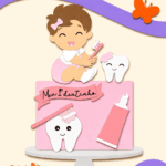 Arquivo Topo de Bolo Meu Primeiro Dentinho Menina