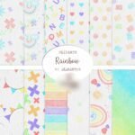 Kit Digital Papeis Rainbow Arco-iris